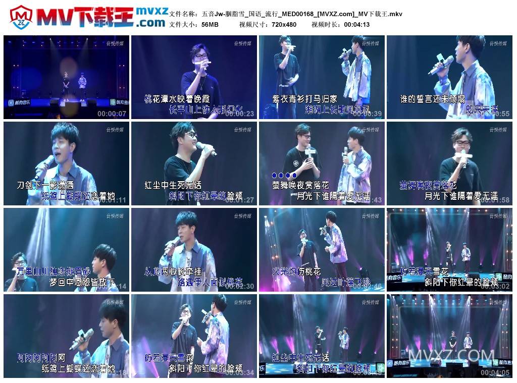 五音Jw-胭脂雪_国语_流行_MED00168